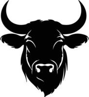 bull black silhouette vector