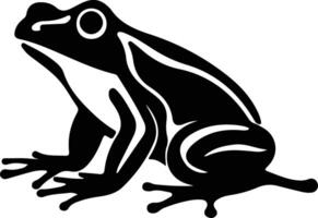 bullfrog black silhouette vector