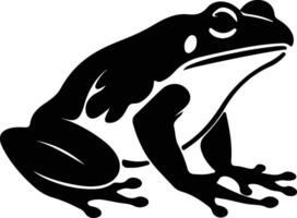 bullfrog black silhouette vector