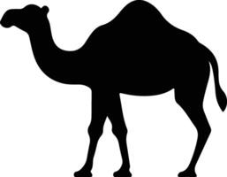 camello negro silueta vector