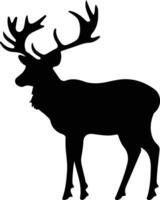 caribou black silhouette vector