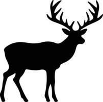 caribou black silhouette vector