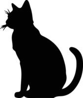 cat black silhouette vector