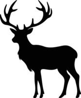 caribou black silhouette vector