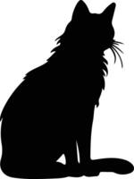 cat black silhouette vector