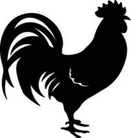 pollo negro silueta vector