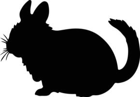 chinchilla black silhouette vector