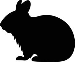 chinchilla black silhouette vector