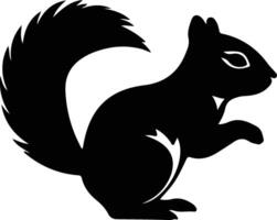 chipmunk black silhouette vector