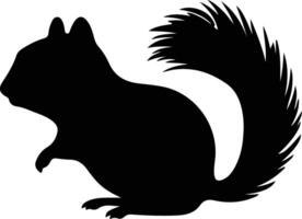 chipmunk black silhouette vector