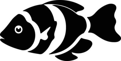 clownfish black silhouette vector