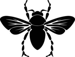 cicada black silhouette vector