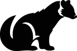 coati black silhouette vector