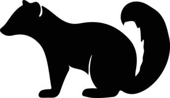 coati black silhouette vector