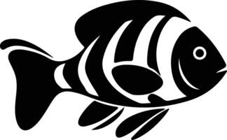 clownfish black silhouette vector