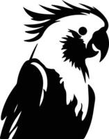 cockatoo black silhouette vector