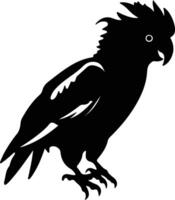 cockatoo black silhouette vector