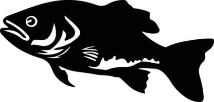bacalao negro silueta vector