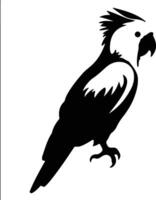 cockatoo black silhouette vector