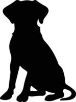 companion dog black silhouette vector