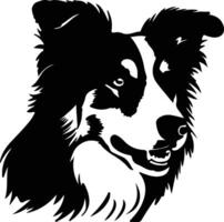 Collie black silhouette vector