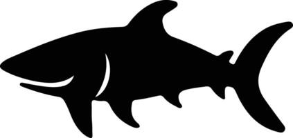 cookiecutter shark black silhouette vector