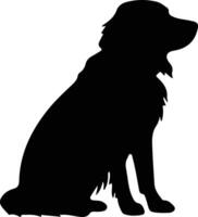 companion dog black silhouette vector