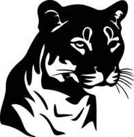 Puma negro silueta vector