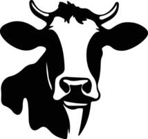 cow black silhouette vector