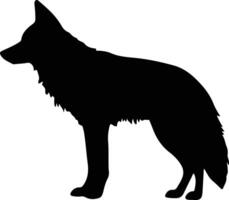 coyote black silhouette vector