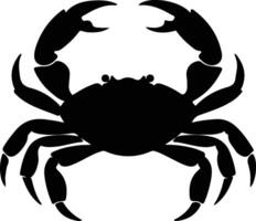 crab black silhouette vector