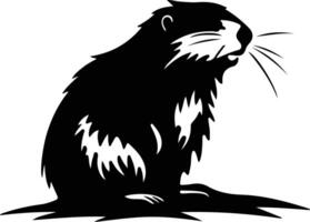 coypu black silhouette vector