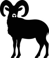 dall sheep black silhouette vector