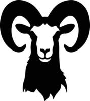 dall sheep black silhouette vector