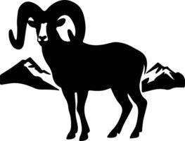 dall sheep silhouette vector