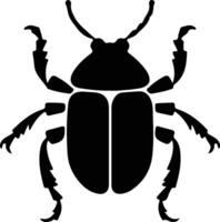 oscuro escarabajo silueta vector