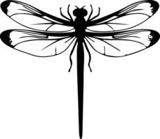 damselfly black silhouette vector