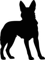 dingo negro silueta vector