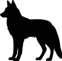 dingo negro silueta vector