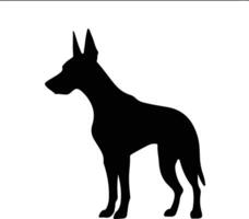 Doberman Pinscher silhouette vector