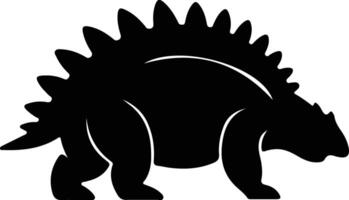 Edmontonia black silhouette vector