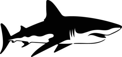 Galapagos shark black silhouette vector