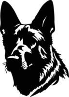 German shepherd black silhouette vector