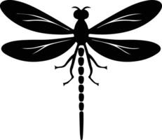 dragonfly black silhouette vector