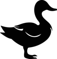 duck black silhouette vector