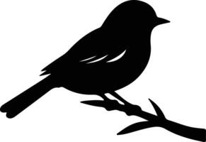 eastern bluebird black silhouette vector