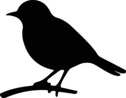 eastern bluebird black silhouette vector