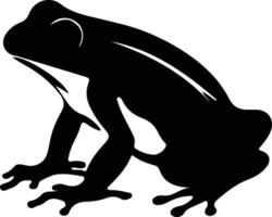 frog black silhouette vector