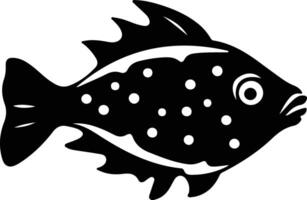 fugu black silhouette vector