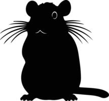 gerbil black silhouette vector